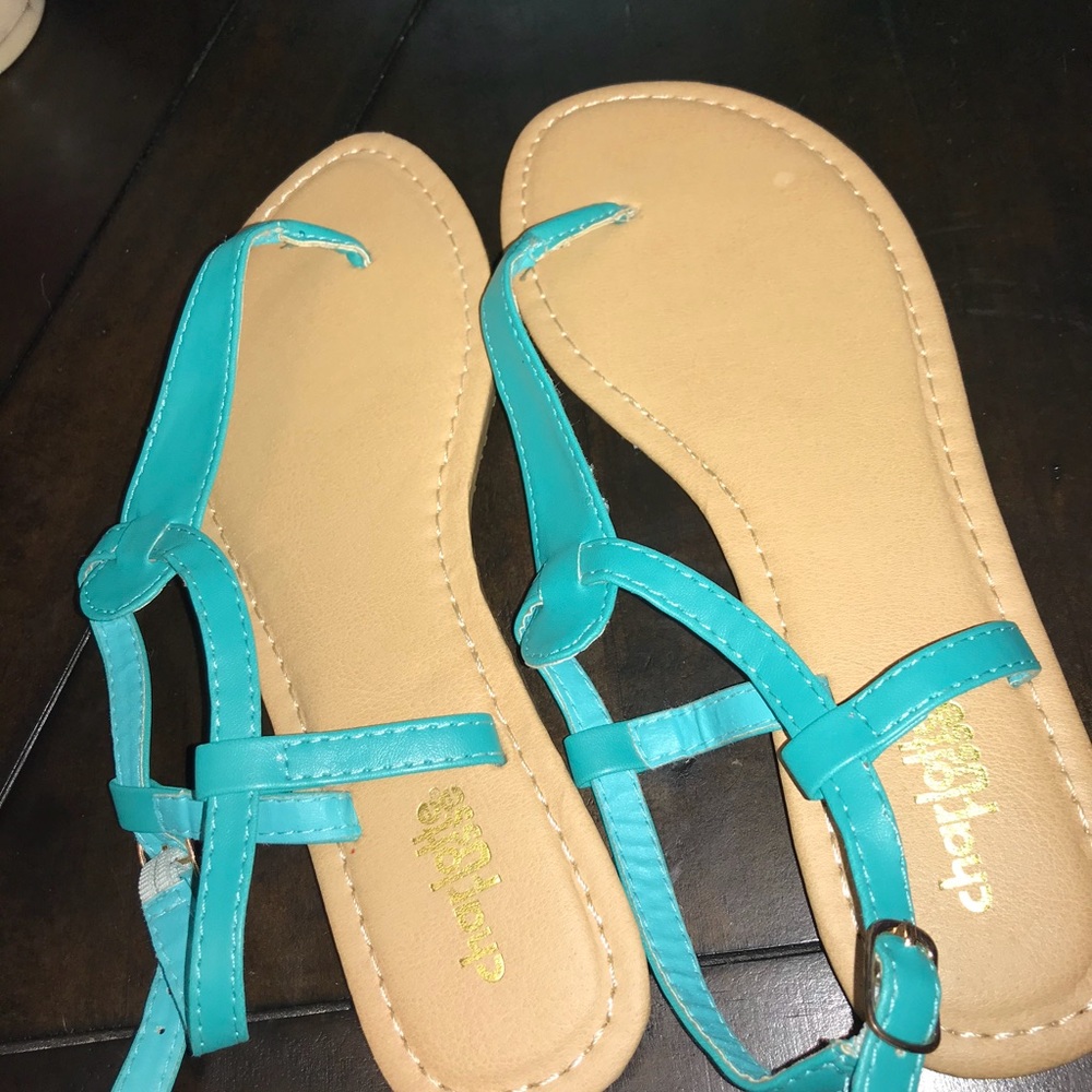 Teal sandals!!
